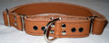 1" Tan Leather Collar with Onyx