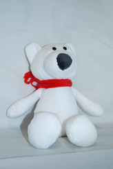 Animal Mania: Ultra Soft 10-Inch Plush Polar Bear with Red Scarf
