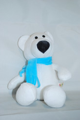 Animal Mania: Ultra Soft 10-Inch Plush Polar Bear with Blue Scarf