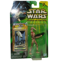 Star Wars POTJ Battle Droid 3.75-Inch Action Figure with Jedi Force File