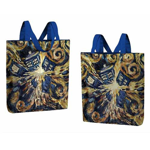 Doctor Who Van Gogh Exploding Tardis Tote Bag