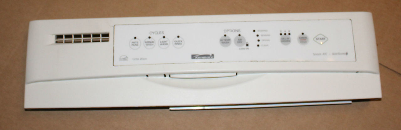 kenmore dishwasher control panel
