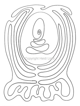 labyrinthia printable colouring  meditation page