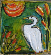 Egret Mini Painting