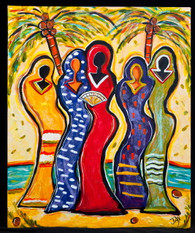Gumbeaux Sistahs Hit the Beach print