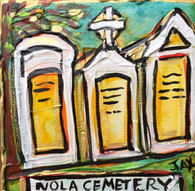 New Orleans Cemetery Mini Painting