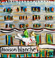 Maison Blanche Mini Painting