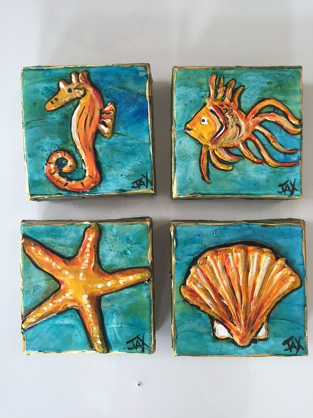 Beach original mini Paintings
