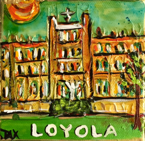 Loyola Mini Painting - New Orleans Art