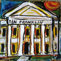 Ben Franklin High School Mini Painting- old school