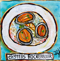 Oysters Rockefeller Mini Painting