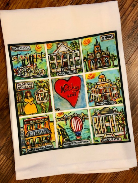 Natchez Tea Towel
 Natchez Gifts - Natchez Souvenirs