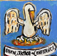 Louisiana Flag  Mini Painting