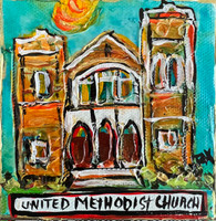 Vicksburg - United Methodist Church Mini Painting