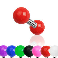 JAS Tragus/Cartilage Barbell with Solid Colored UV Ball