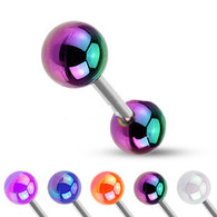 BAD-1103 Barbell with Metallic Coated Acrylic Ball