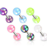 JD16 Tragus/Cartilage Barbell with Pearl Coated Acrylic Ball