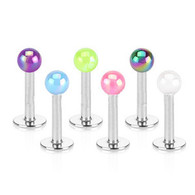 LD01 Labret Monroe with Pearl Coated Acrylic Ball