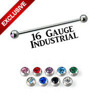 16 Gauge Industrial Bar with Gems