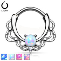 SEP2-29 Lacey Single Opal Septum Clicker