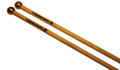 MM460 - Brass Bell Mallet 5/8" round with Rattan Handles. Sold in pairs.
