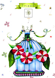Friend Petunia Dress Card Set of 6