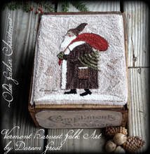 Olde Father Christmas punchneedle pattern designer Vermont Harvest Folk Art