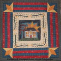 My House on the Hill punchneedle mini quilt pattern designed by Traditional Primitives/Missie Carpenter