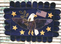 Americana,Eagle,Penny,Rug,wool,appliqué,designer,Country,Cupboard,kit,Auntie,Jus,Quilt,Shoppe