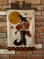 By,Light,Moon,pattern,Sew,Cherished,designer,Auntie,Jus,Quilt,Shoppe,kit,halloween,wallhanging,wool,appliqué