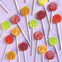 Assorted Fruity Variety Lollipop Mix  with Candied Fruit Flavored Frosting (20) with Lollipop Holder
