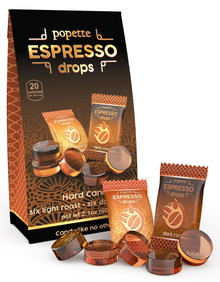 Popette Espresso Hard Candy Box - Includes 12 Candies