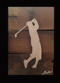 Reclaimed Wood with Metal Legend Golfer