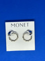 MONET GOLD CIRCULAR POST EARRINGS WITH WRAPPED DESIGN