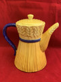 VINTAGE JAY WILLFRED, ANDREA BY SADEK CERAMIC WHEAT TEAPOT WITH LID