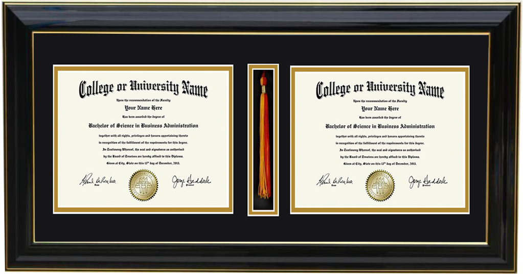 Why choose Gradframes by 3art to buy your Double Diploma Frame With