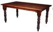 Farmhouse leg table made out of solid old reclaimed pine wood