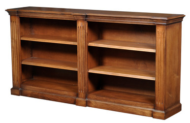 Fluted Console Bookcase in Maple Wood