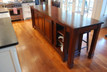 2nd Kitchen island with sliding wood doors