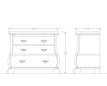 Shop drawing of our small Bombay Chest of drawer
