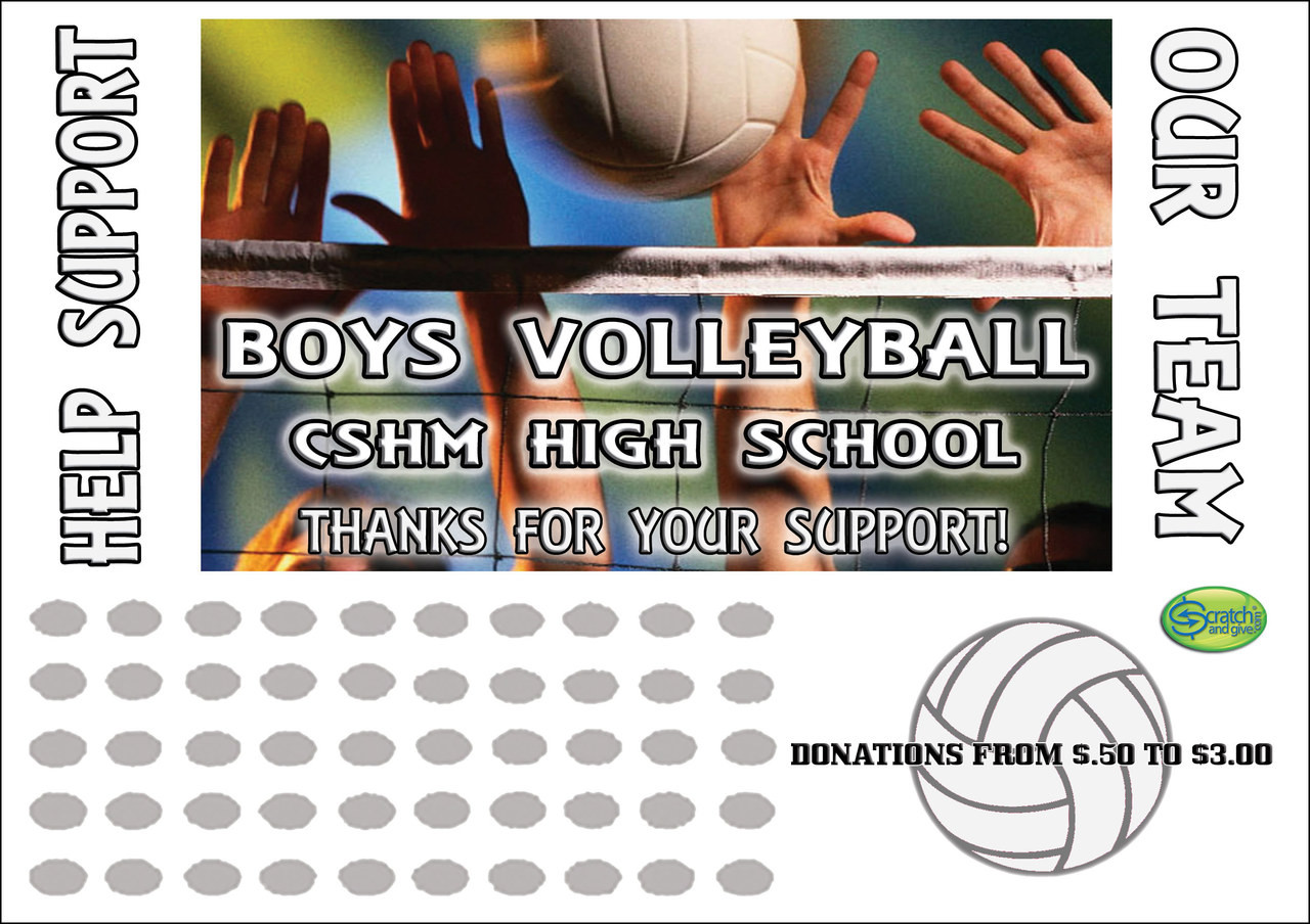 Volleyball Fundraising Ideas Scratch off Cards Fundraising Scratchers Scratcher Tickets