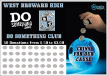 Coins for our Cause Scratch off Fundraiser Card will raise $100-$10,000.  Scratch off Card, Scratch off Fundraiser, Fundraising, School, Sports, School, Cancer, Donations, Fundraiser.