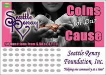 Coins for our Cause Scratch off Fundraiser Card will raise $100-$10,000.  Scratch off Card, Scratch off Fundraiser, Fundraising, School, Sports, School, Cancer, Donations, Fundraiser.