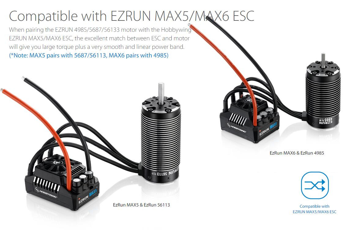 HobbyWing EZRUN SL 4985-1650KV / 5687-1100KV / 56113-800KV 3