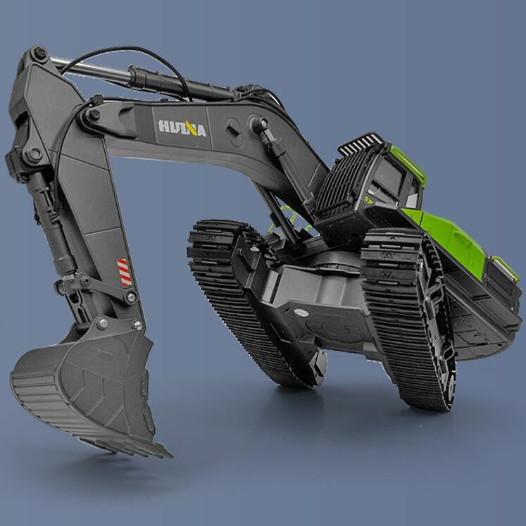 HUINA Model New 1:14 RC Excavator 22CH Green Remote Control Truck
