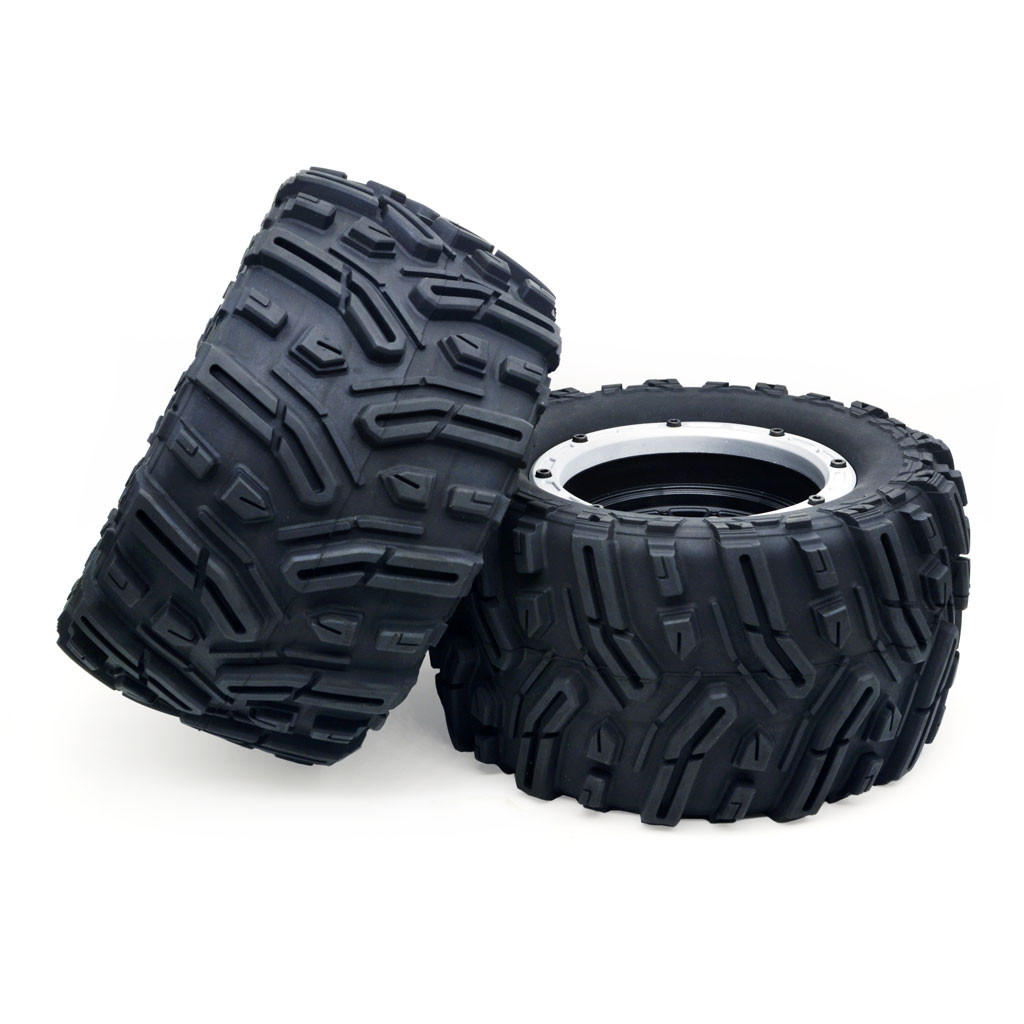 ZD Racing MX-07 RC Car Spare Parts 8753 Wheel & Tire Set (Sliver) 2PCS