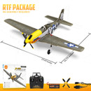 VOLANTEXRC 500MM Brushless Mustang P51 RC Warbird Airplane with Gyro Stabilizer, 1 battery RTF 76802