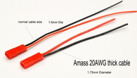Amass BEC w/leads 20AWG 10cm (Five pairs)