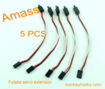 AMASS 15cm 22# Futaba extension wire, female with hook AM-2001H-1 (5pcs/bag)