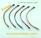 Amass 20cm 22# XH extension connector wire AM-1203B-3S (5pcs/bag)